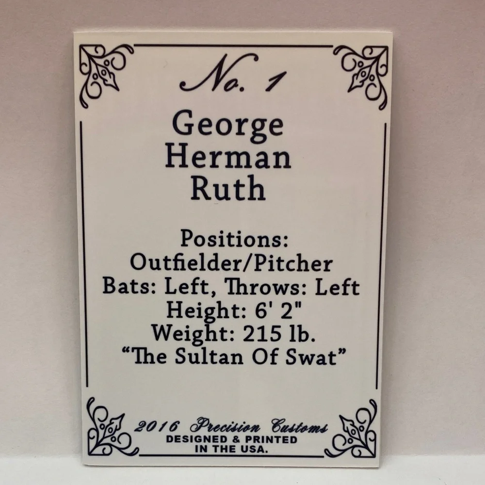 Babe Ruth Yankees Custom Card (082) - Picture 2 of 2